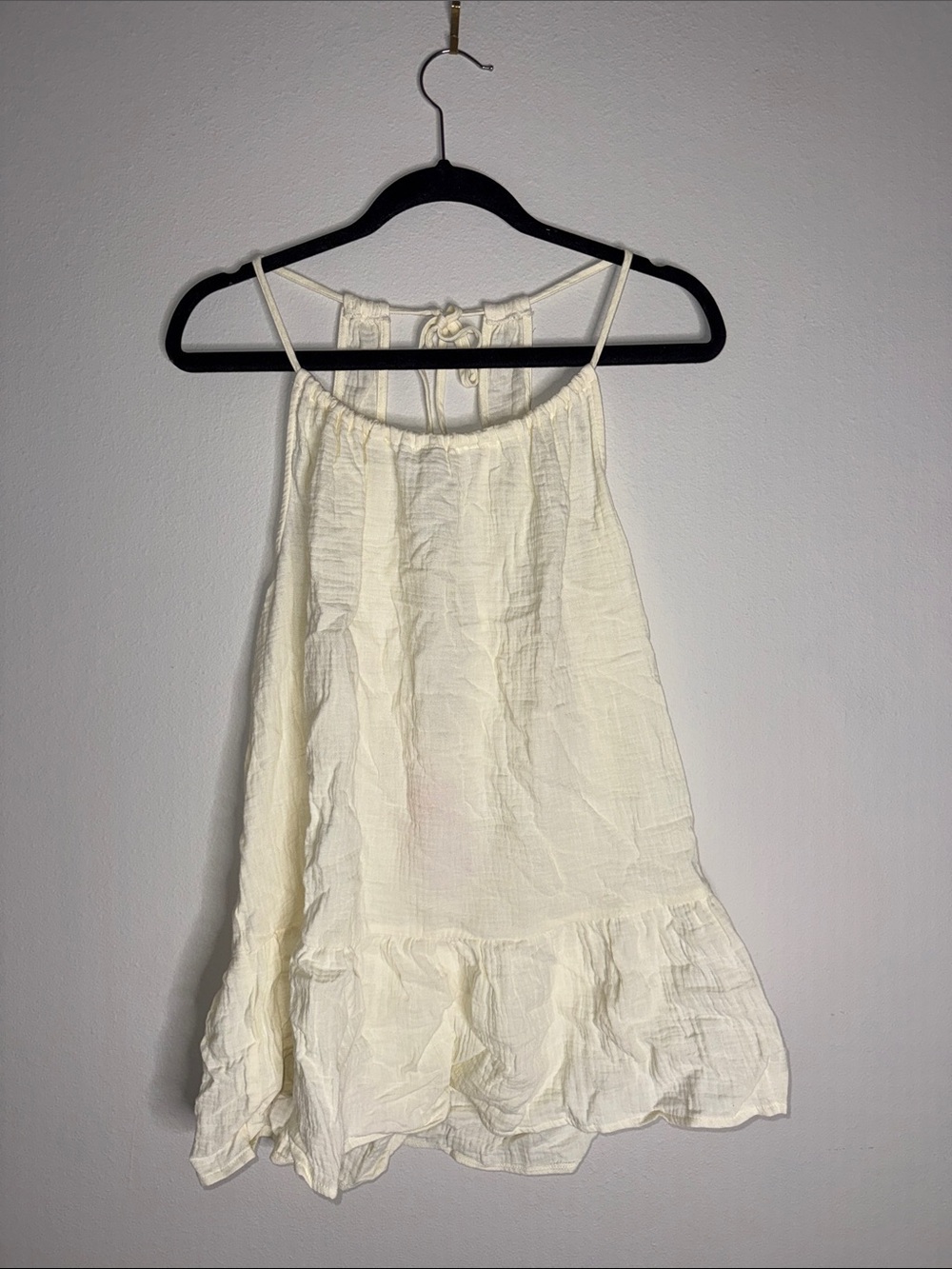 Target Cream Lightweight Ruffle-Hem Swim Coverup
